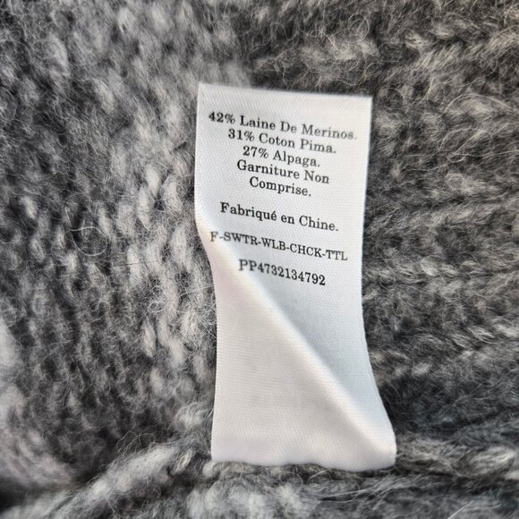 NWT Everlane The Cloud Checkered Oversized Wool Blend Turtleneck Sweater XXS/XS - Picture 5 of 5